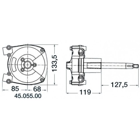 Gruppo timoneria T71FC per monocavi M66